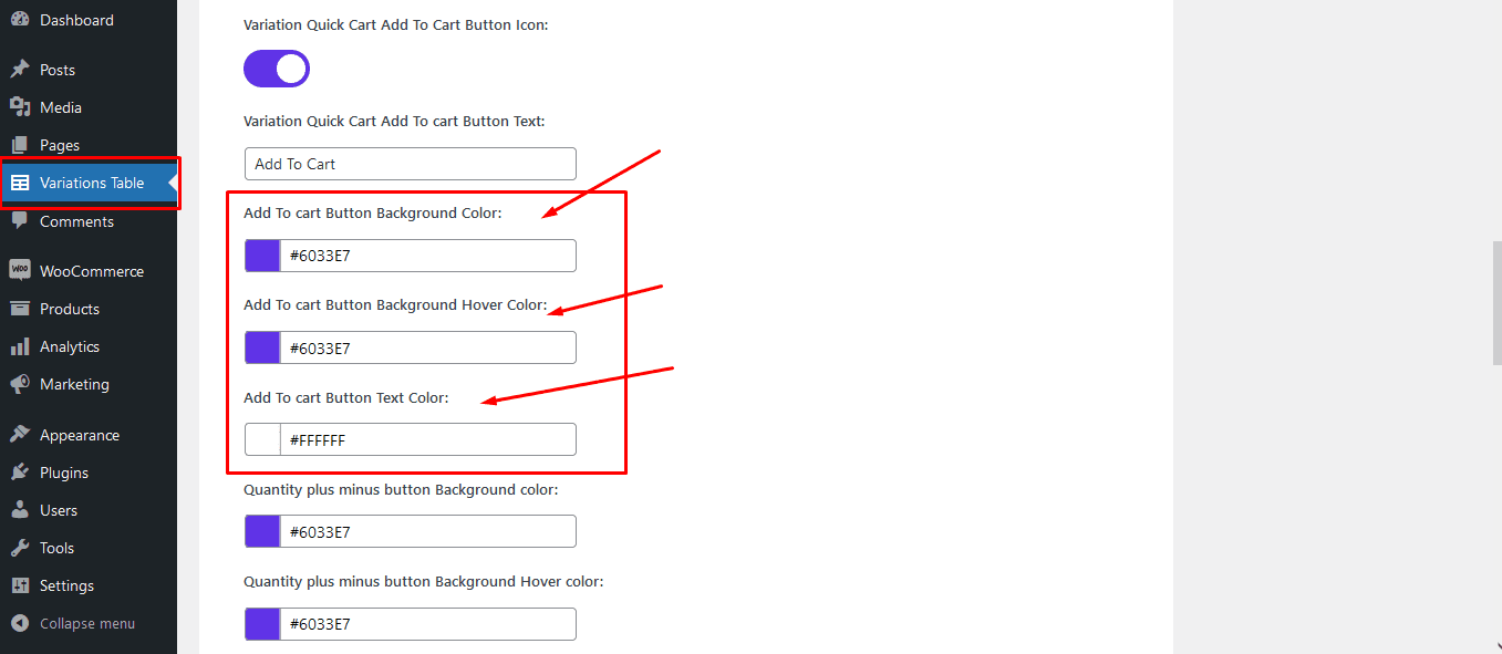 add to cart button style setup one