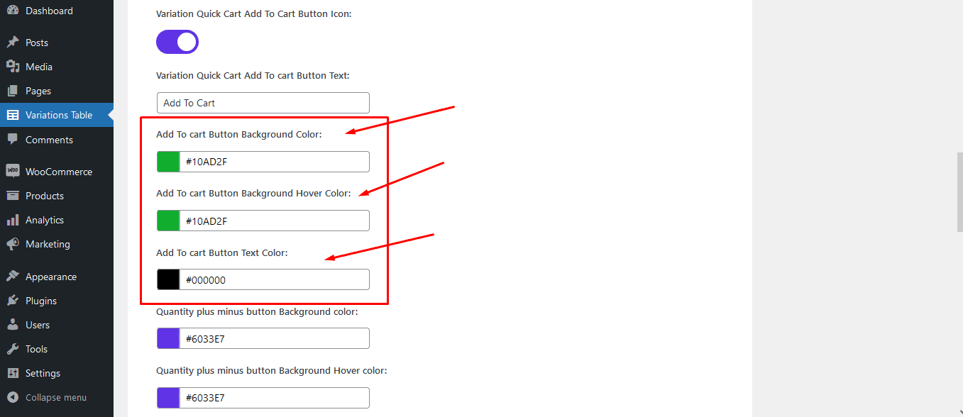 add to cart button style setup two