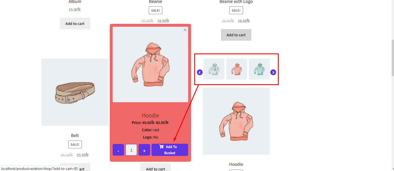 add to cart text changed