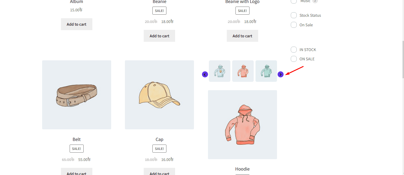 carosel btn icon color changed